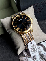 Guess Richmond Quartz Black Dial Two Tone Mesh Bracelet Watch For Women - W1179G2 Buy Now By Guess