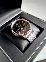 Shop Hugo Boss Associate Chronograph Black Dial Two Tone Steel Strap Watch for Men - 1513840 in USA