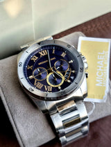 Michael Kors Brecken Chronograph Quartz Black Dial Silver Steel Strap Watch For Men - MK8438 Buy Now By Michael Kors