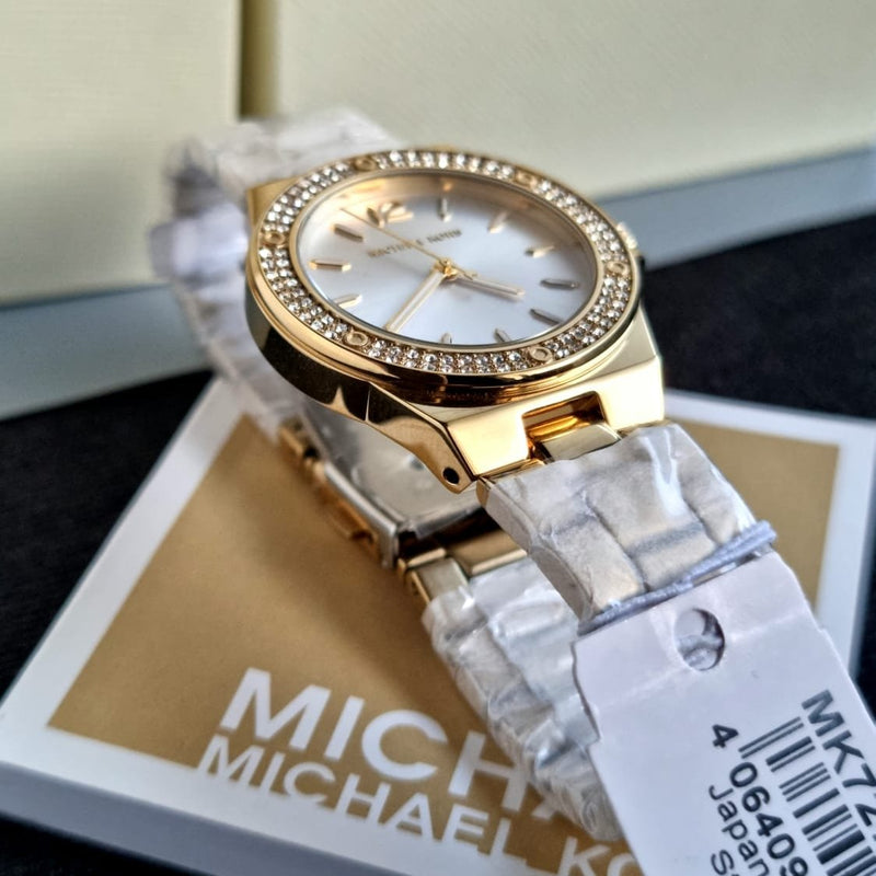Michael Kors Lennox Three Hand Silver Dial Two Tone Steel Strap Watch For Women - MK7338 Buy Now By Michael Kors