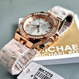 Michael Kors Lennox Three Hand Silver Dial Rose Gold Steel Strap Watch For Women - MK7279 Buy Now By Michael Kors
