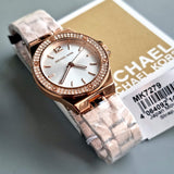 Michael Kors Lennox Three Hand Silver Dial Rose Gold Steel Strap Watch For Women - MK7279 Buy Now By Michael Kors