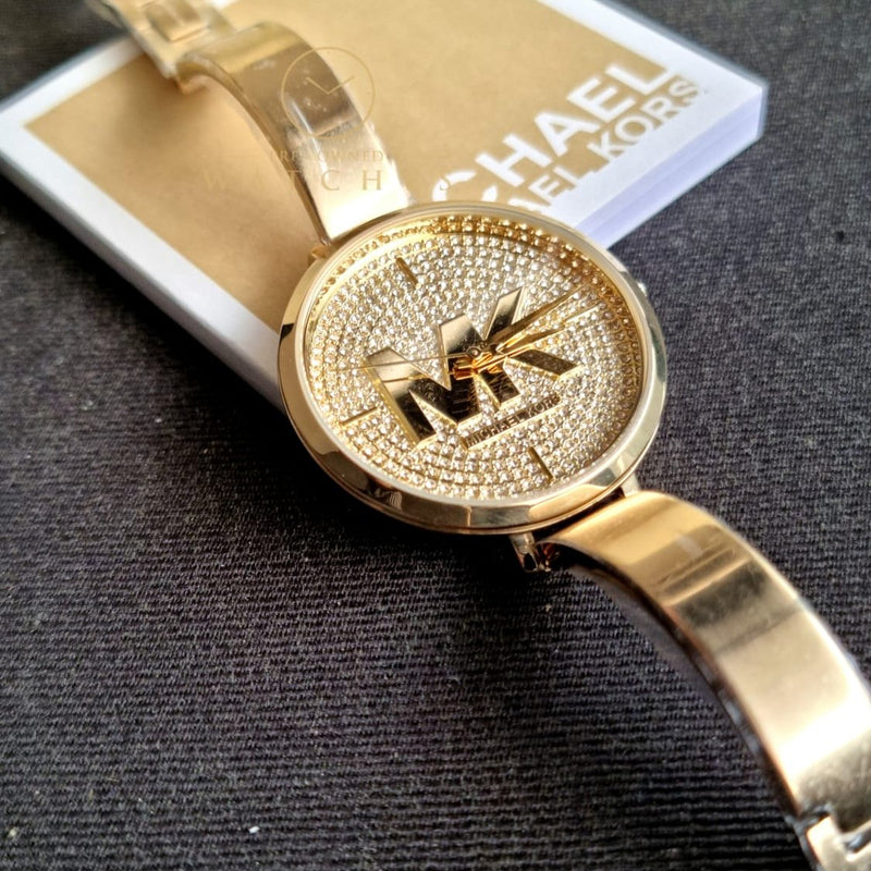 Michael Kors Parker Crystals Gold Dial Gold Steel Strap Watch For Women - MK4469 Buy Now By Michael Kors