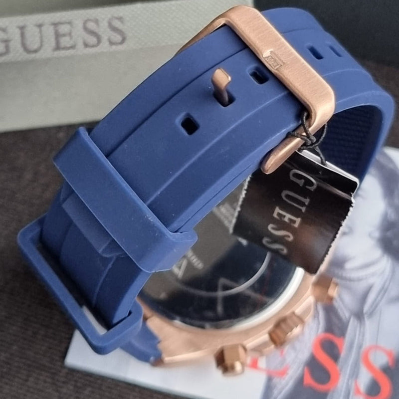 Guess Empire Analog Quartz Lime Green Dial Blue Silicon Strap Watch for Men - GW0583G3 Buy Now By Guess