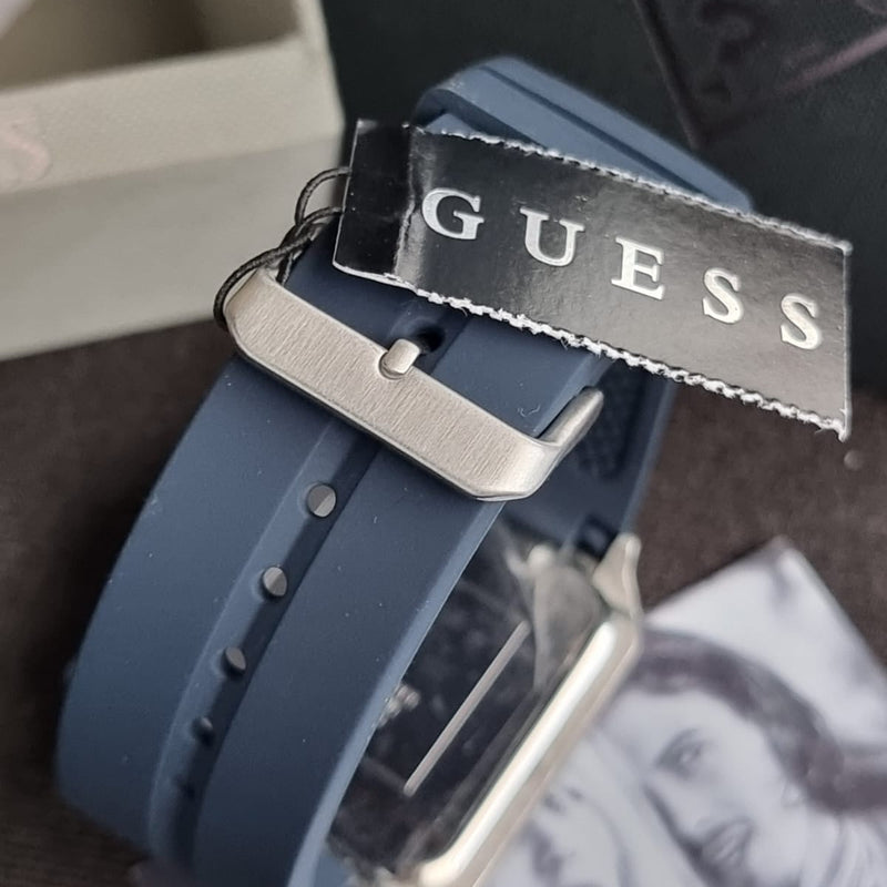 Guess Leo Chronograph Navy Blue Dial Blue Silicone Strap Watch For Men - GW0637G1 Buy Now By Guess