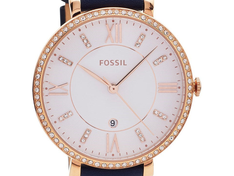 Fossil Jacqueline White Dial Blue Leather Strap Watch for Women - ES4291 Buy Now By Fossil