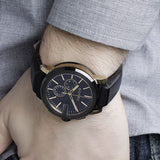 Shop Gucci G Chrono Black Dial Black Leather Strap Watch For Men - YA101203 in USA