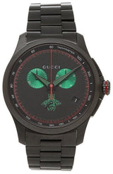 Shop Gucci G Timeless Quartz Black Dial Black Steel Strap Watch for Men - YA126270 in USA