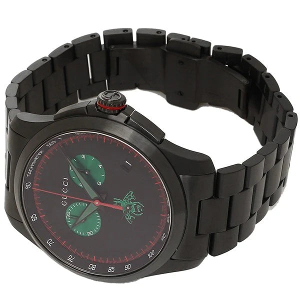 Shop Gucci G Timeless Quartz Black Dial Black Steel Strap Watch for Men - YA126270 in USA