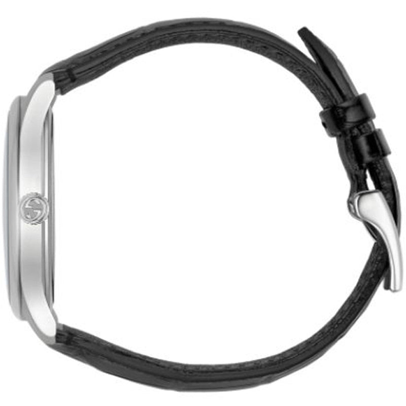 Shop Gucci G-Timeless Moonphase Black Dial Black Leather Strap Watch For Men - YA126327 in USA