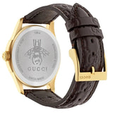 Shop Gucci G Timeless Quartz Brown Dial Brown Leather Strap Watch for Men - YA1264035 in USA