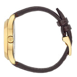 Shop Gucci G Timeless Quartz Brown Dial Brown Leather Strap Watch for Men - YA1264035 in USA