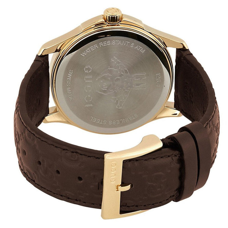 Shop Gucci G Timeless Quartz Brown Dial Brown Leather Strap Watch for Men - YA1264035 in USA