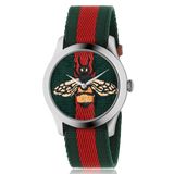 Gucci Le Marche des Merveilles Red & Green Dial Red & Green Nylon Strap Unisex Watch - YA1264060