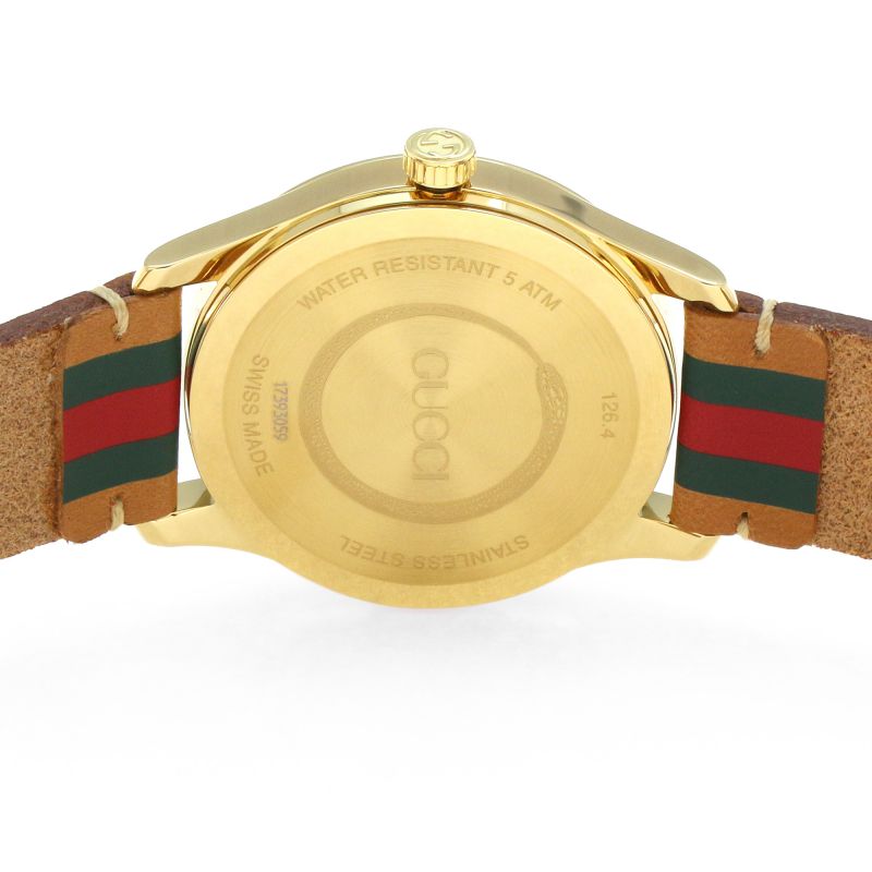 Gucci G Timeless Quartz Brown Dial Brown Leather Strap Unisex Watch - YA1264077 Buy Now By Gucci