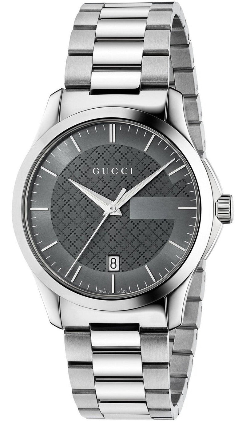 Gucci G Timeless Grey Dial Silver Steel Strap Watch For Women - YA126522 Buy Now By Gucci