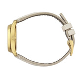 Shop Gucci G Timeless Quartz White Dial White Leather Strap Watch For Women - YA126580A in USA