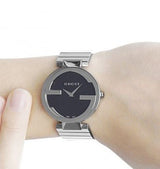 Gucci Interlocking G Quartz Black Dial Black Steel Strap Watch For Women - YA133502 Buy Now By Gucci