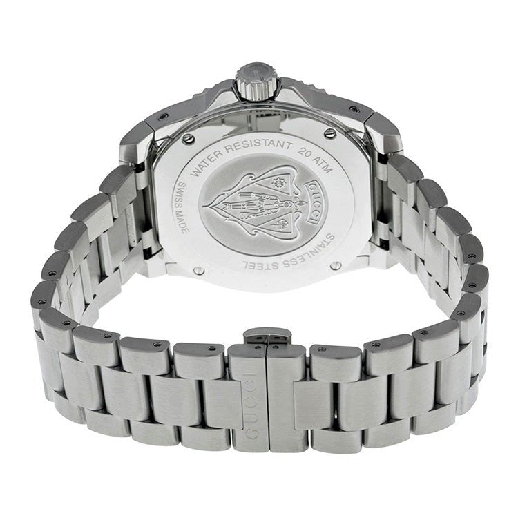 Shop Gucci Dive Quartz White Dial Silver Steel Strap Watch for Men - YA136302 in USA