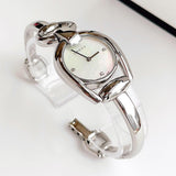Gucci Horsebit Collection Diamonds Mother of Pearl Dial Silver Steel Strap Watch For Women - YA139506 Buy Now By Gucci