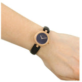 Shop Gucci Diamantissima Quartz Black Dial Black Leather Strap Watch for Women - YA141501 in USA