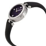 Shop Gucci Diamantissima Quartz Diamonds Black Dial Black Leather Strap Watch for Women - YA141506 in USA