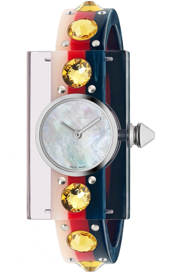Gucci Web Pink Mother of Pearl Dial Watch For Women - YA143524 Buy Now By Gucci