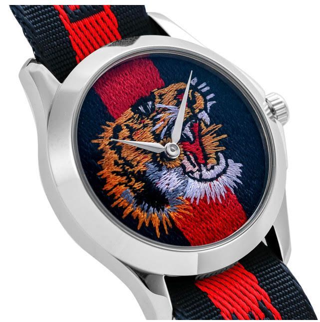 Gucci G Timless Le Marche Des Merveilles Blue & Red Dial Blue & Red Nylon Strap Unisex Watch - YA126495 Buy Now By Gucci