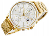 Shop Tommy Hilfiger Carly White Dial Gold Steel Strap Watch for Women - 1781786 in USA