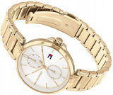 Shop Tommy Hilfiger Angela White Dial Gold Steel Strap Watch for Women - 1782128 in USA