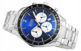 Shop Hugo Boss Chronograph Blue Dial Silver Steel Strap Watch for Men - 1513630 in USA
