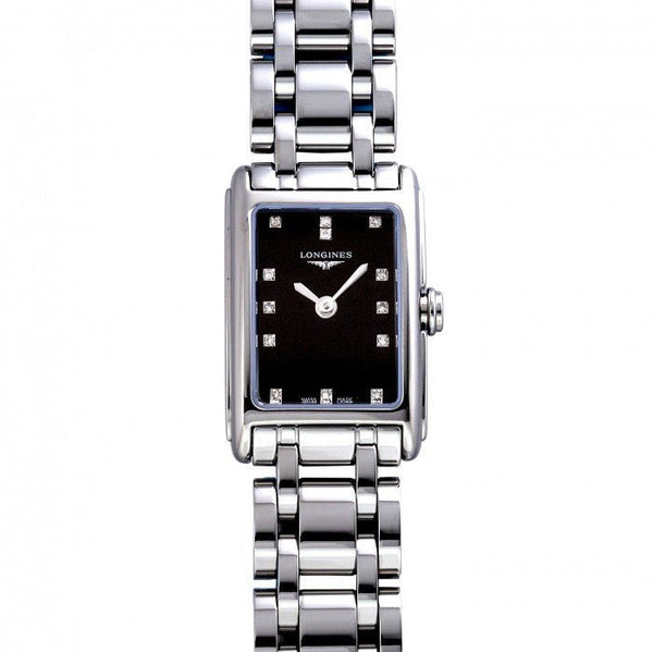 Shop Longines Dolcevita Black Dial Silver Steel Strap Watch for Women - L5.258.4.57.6 in USA