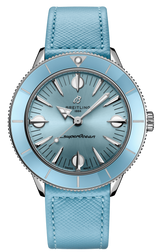 Breitling Superocean Heritage '57 Pastel Paradise Blue Dial Blue Leather Strap Watch for Women - A10340161C1X1