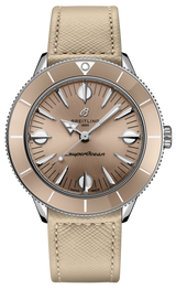 Breitling Superocean Heritage '57 Brown Dial Beige Leather Strap Watch for Women - A10340A41A1X1