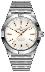 Breitling Chronomat Automatic 36 White Dial Silver Steel Strap Watch for Women - A10380101A2A1