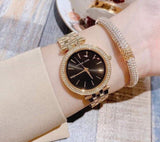 Michael Kors Mini Darci Quartz Black Dial Gold Steel Strap Watch For Women - MK3738 Buy Now By Michael Kors