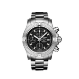 Shop Breitling Avenger Chronograph 43 Black Dial Silver Steel Strap Watch for Men - A13385101B1A1 in USA