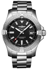 Breitling Avenger Automatic 43mm Black Dial Silver Steel Strap Watch for Men - A17318101B1A1