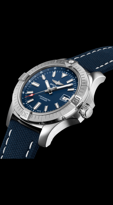 Breitling Avenger Automatic 43mm Blue Dial Blue Nylon Strap Watch for Men - A17318101C1X2
