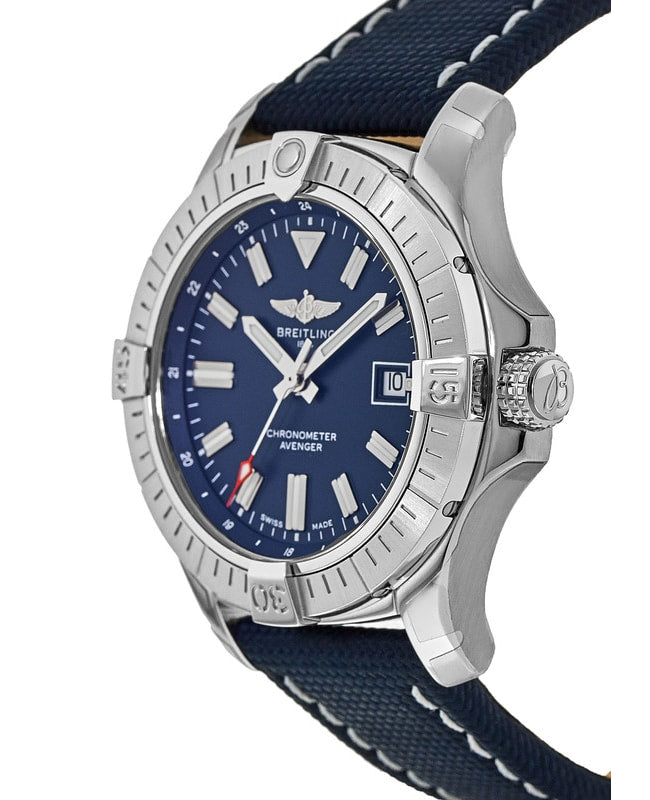 Shop Breitling Avenger Automatic 43 Blue Dial Blue Nylon Strap Watch for Men - A17318101C1X1 in USA