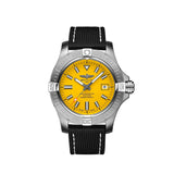 Shop Breitling Avenger Automatic 45 Seawolf Yellow Dial Black Nylon Strap Watch for Men - A17319101I1X1 in USA