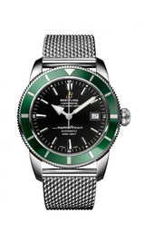 Shop Breitling Superocean Heritage 42mm Chronograph Green Bezel Mens Watch - A1732136 in USA