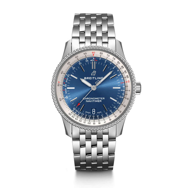 Breitling Navitimer Automatic 38mm Stainless Steel Blue Dial Mens Watch - A17325211C1A1
