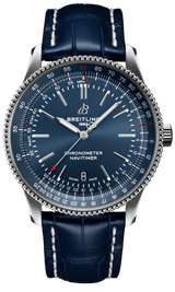 Breitling Navitimer Automatic 41 Blue Dial Blue Leather Strap Watch for Men - A17326161C1P3