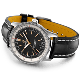 Shop Breitling Navitimer 1 Automatic 41mm Black Dial Black Leather Strap Mens Watch - A17326211B1P2 in USA