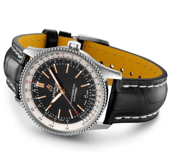 Shop Breitling Navitimer 1 Automatic 41mm Black Dial Black Leather Strap Mens Watch - A17326211B1P2 in USA