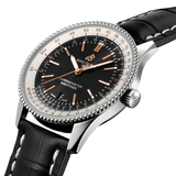 Shop Breitling Navitimer 1 Automatic 41mm Black Dial Black Leather Strap Mens Watch - A17326211B1P2 in USA