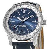 Shop Breitling Navitimer 1 Automatic 41mm Blue Dial Blue Leather Strap Mens Watch - A17326211C1P4 in USA