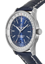 Shop Breitling Navitimer 1 Automatic 41mm Blue Dial Blue Leather Strap Mens Watch - A17326211C1P4 in USA