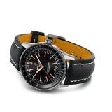 Shop Breitling Automatic 41mm Black Dial Black Leather Strap Watch for Men - A17326241B1P1 in USA